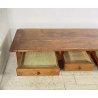 ANTICO TAVOLO SALOTTO TABLE LEGNO NOCE EPOCA 1800 TAVOLINO 3 CASSETTI RUSTICO