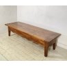 ANTICO TAVOLO SALOTTO TABLE LEGNO NOCE EPOCA 1800 TAVOLINO 3 CASSETTI RUSTICO