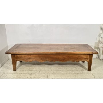 ANTICO TAVOLO SALOTTO TABLE LEGNO NOCE EPOCA 1800 TAVOLINO 3 CASSETTI RUSTICO
