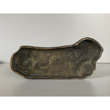 ANTICA SCULTURA TORO MASTELLO BRONZO PATINA BESTIARIO 16 cm/h FINE '800