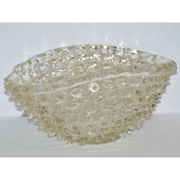 GRANDE VASO ROSTRATO centrotavola DESIGN Ercole Barovier 1950 VETRO MURANO GLASS