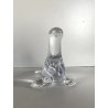SCULTURA CRISTALLO FOCA Daum FRANCE FERMACARTE PRESSE PAPIER FIRMATO 12,5cm/h