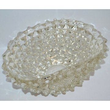 GRANDE VASO ROSTRATO centrotavola DESIGN Ercole Barovier 1950 VETRO MURANO GLASS