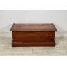 ANTICA PICCOLA CASSAPANCA 1900 LEGNO  CILIEGIO MASSELLO PANCA BAULE FORZIERE OLD