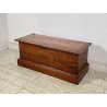 ANTICA PICCOLA CASSAPANCA 1900 LEGNO  CILIEGIO MASSELLO PANCA BAULE FORZIERE OLD