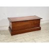 ANTICA PICCOLA CASSAPANCA 1900 LEGNO  CILIEGIO MASSELLO PANCA BAULE FORZIERE OLD
