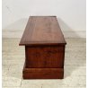 ANTICA PICCOLA CASSAPANCA 1900 LEGNO  CILIEGIO MASSELLO PANCA BAULE FORZIERE OLD