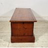 ANTICA PICCOLA CASSAPANCA 1900 LEGNO  CILIEGIO MASSELLO PANCA BAULE FORZIERE OLD