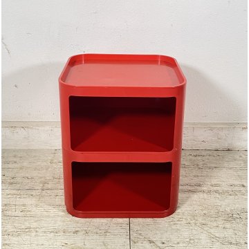 COMODINO ETAGERE MOD. 4970 COMPONIBILE KARTELL ANNA CASTELLI FERRIERI 1970 ROSSO