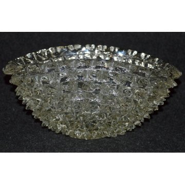 GRANDE VASO ROSTRATO centrotavola DESIGN Ercole Barovier 1950 VETRO MURANO GLASS
