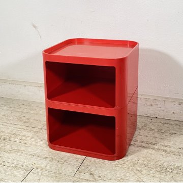 COMODINO ETAGERE MOD. 4970 COMPONIBILE KARTELL ANNA CASTELLI FERRIERI 1970 ROSSO