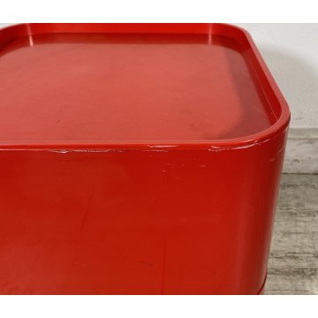 COMODINO ETAGERE MOD. 4970 COMPONIBILE KARTELL ANNA CASTELLI FERRIERI 1970 ROSSO