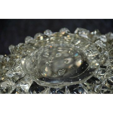 GRANDE VASO ROSTRATO centrotavola DESIGN Ercole Barovier 1950 VETRO MURANO GLASS