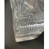 VINTAGE SQUARE WHISKY DECANTER CRISTALLO MOLATO TAGLIO DIAGONALE 26,5 cm/h '70s