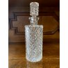 VINTAGE WHISKY DECANTER CILINDRICO CRISTALLO MOLATO TAGLIO DIAMANTE 27,5 cm/h