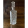 VINTAGE WHISKY DECANTER CILINDRICO CRISTALLO MOLATO TAGLIO DIAMANTE 27,5 cm/h