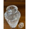 VINTAGE WHISKY DECANTER CILINDRICO CRISTALLO MOLATO TAGLIO DIAMANTE 27,5 cm/h