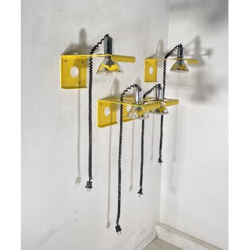 SET 4 APPLIQUE Ezio Didone MOD. Squadra ANNI 60 Ecolight LAMPADA PARETE DESIGN