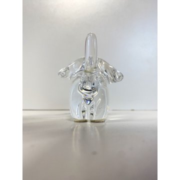 SCULTURA CRISTALLO CAGNOLINO Baccarat FERMACARTE PRESSE PAPIER FIRMATO 6,5cm/h
