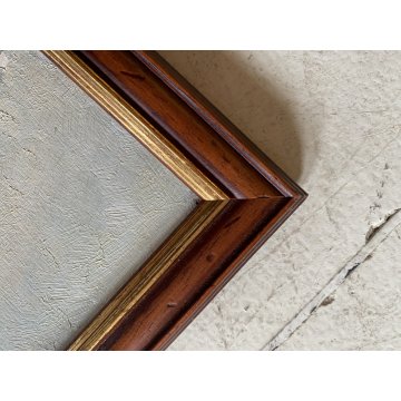 COPPIA DIPINTO OLIO PAESAGGIO SCORCIO VITA RURALE CASALI FIGURE CONTADINI FIRMA