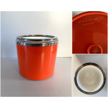 SECCHIELLO GHIACCIO VINTAGE ICE BUCKET GIO STYLE AS666 ROSSO CONTENITORE TERMICO