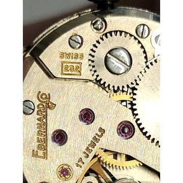 Eberhard & Co OROLOGIO POLSO cal. 232 MECCANICO anni 60 OLD WRIST WATCH montre