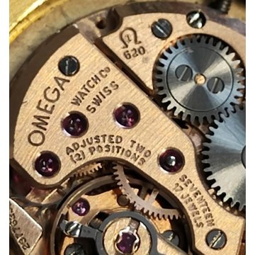 OMEGA De Ville OROLOGIO POLSO vintage PLACCATO ORO G 20 mic WRIST WATCH cal. 620