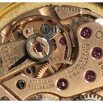 OMEGA De Ville OROLOGIO POLSO vintage PLACCATO ORO G 20 mic WRIST WATCH cal. 620