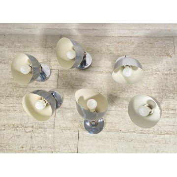 SET 6 APPLIQUE Franco Albini Sirrah AM/AS ANNI 60 LAMPADA PARETE DESIGN ITALY