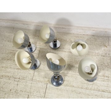 SET 6 APPLIQUE Franco Albini Sirrah AM/AS ANNI 60 LAMPADA PARETE DESIGN ITALY