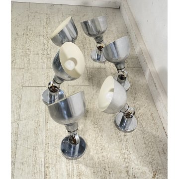 SET 6 APPLIQUE Franco Albini Sirrah AM/AS ANNI 60 LAMPADA PARETE DESIGN ITALY