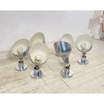 SET 6 APPLIQUE Franco Albini Sirrah AM/AS ANNI 60 LAMPADA PARETE DESIGN ITALY