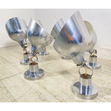 SET 6 APPLIQUE Franco Albini Sirrah AM/AS ANNI 60 LAMPADA PARETE DESIGN ITALY