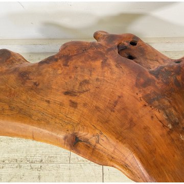 GRANDE CHAISE LONGUE RADICE LEGNO POLTRONA RUSTICA ANNI 60 CEPPO ALBERO 189/300