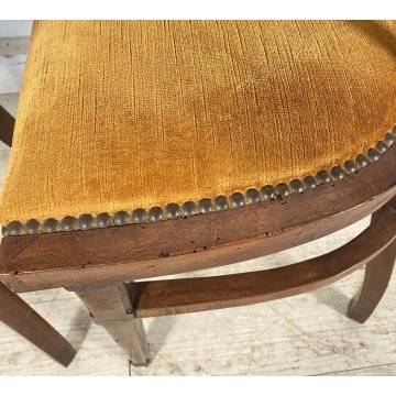 COPPIA SEDIE ANTICHE VITTORIANE LEGNO NOCE FINE 1800 PRIMI 1900 CHAIR OLD CHAIR