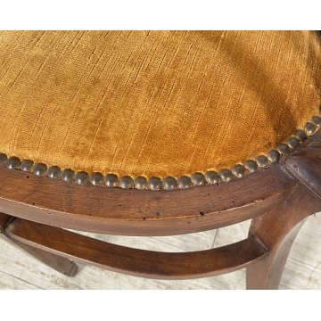 COPPIA SEDIE ANTICHE VITTORIANE LEGNO NOCE FINE 1800 PRIMI 1900 CHAIR OLD CHAIR