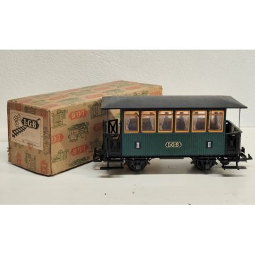 LGB 3040 scala G Carrozza Passeggeri 2° classe TRENINO ELETTRICO Vintage BOX