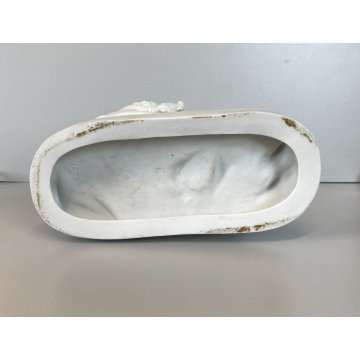 SCULTURA PORCELLANA BISCUIT Johan Peter Molin Lottatori di coltelli 30,5cm/h 900