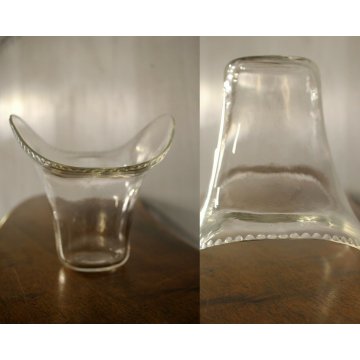 ANTICO VASO LIBERTY FLOREALE CESTINO ROSE VETRO METALLO ARGENTATO PUNZONATO AFC 