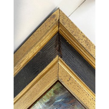 QUADRO DIPINTO OLIO TAVOLA Kofler PAESAGGIO MONTANO POST-IMPRESSIONISMO '800/900