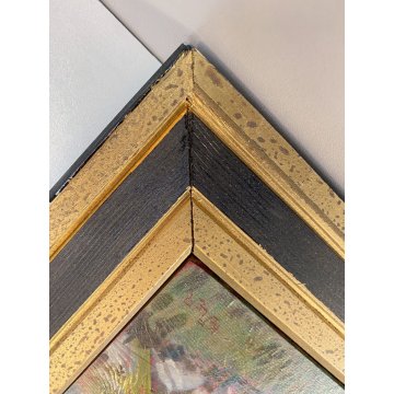 QUADRO DIPINTO OLIO TAVOLA Kofler PAESAGGIO MONTANO POST-IMPRESSIONISMO '800/900