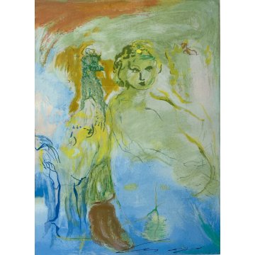 QUADRO MULTIPLO SU LASTRA ARGENTO Ernesto Treccani "Speranza" Figura '50