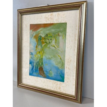 QUADRO MULTIPLO SU LASTRA ARGENTO Ernesto Treccani "Speranza" Figura '50