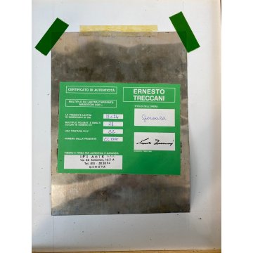 QUADRO MULTIPLO SU LASTRA ARGENTO Ernesto Treccani "Speranza" Figura '50