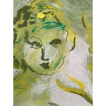QUADRO MULTIPLO SU LASTRA ARGENTO Ernesto Treccani "Speranza" Figura '50