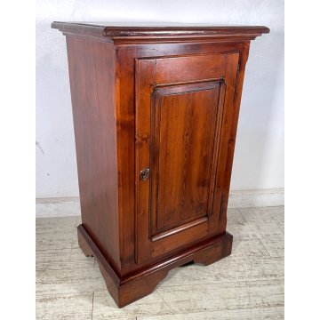 ANTICA PICCOLA CREDENZA 1 ANTA LEGNO ABETE 2 RIPIANI EPOCA '900 MOBILE STIPO OLD