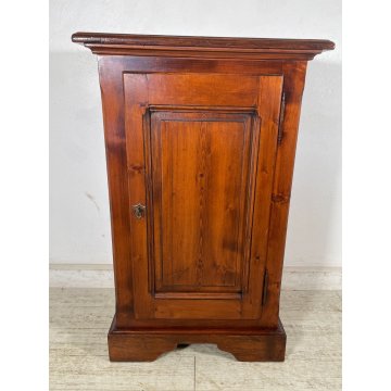 ANTICA PICCOLA CREDENZA 1 ANTA LEGNO ABETE 2 RIPIANI EPOCA '900 MOBILE STIPO OLD