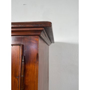 ANTICA PICCOLA CREDENZA 1 ANTA LEGNO ABETE 2 RIPIANI EPOCA '900 MOBILE STIPO OLD