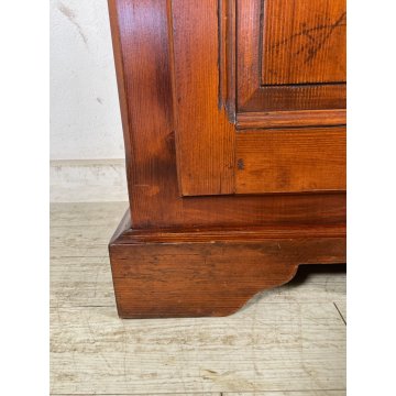 ANTICA PICCOLA CREDENZA 1 ANTA LEGNO ABETE 2 RIPIANI EPOCA '900 MOBILE STIPO OLD