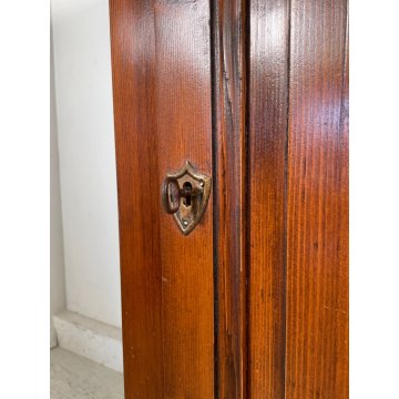 ANTICA PICCOLA CREDENZA 1 ANTA LEGNO ABETE 2 RIPIANI EPOCA '900 MOBILE STIPO OLD